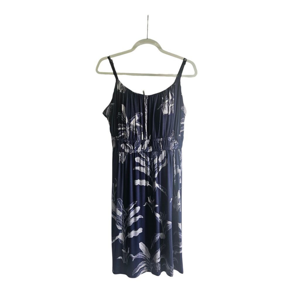 NWT Soma Soft Jersey Bra Dress Size XL Floral Sleeveless Stretch Pockets Ruched
